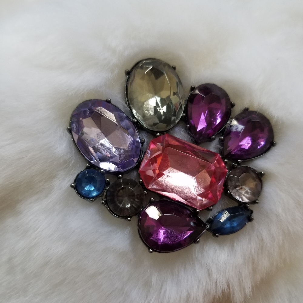 Pink Purple Brooch Pin